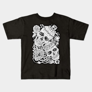 Mystic Lover Skulls (10) Hand Drawn Original Artwork. Kids T-Shirt